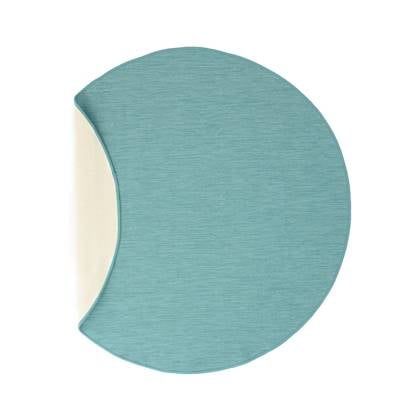 Tapeso Rond Buitenkleed effen - Flip turquoise - 160 cm rond