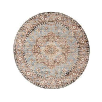 Heritaged Rond Vintage buitenkleed - Valenca Fino lichtblauw - 115 cm