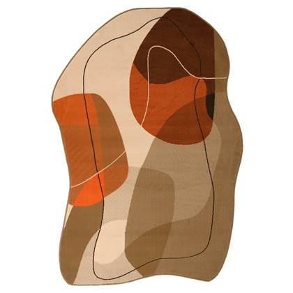 Tapeso Organisch vloerkleed - Ease Stone terra - 160x230 cm Antraciet