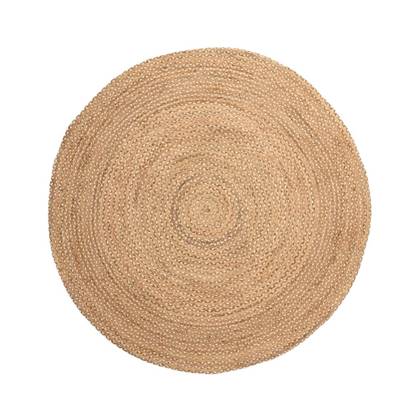 Boho&me Jute vloerkleed rond - Braided - naturel - 160 cm rond