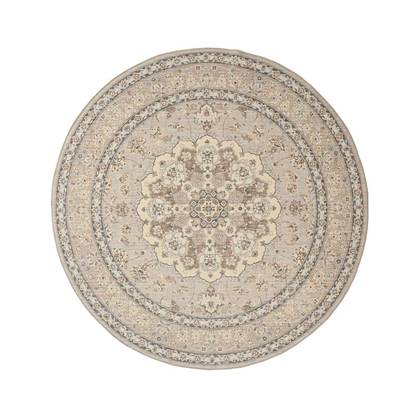 Rond Vintage buitenkleed - Valenca Nova beige/lichtgrijs 200 cm rond