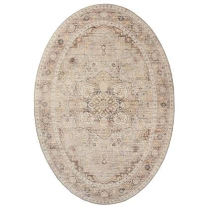 Buitenkleed ovaal Vintage - Valenca Fino lichtgrijs/beige 160x230 cm