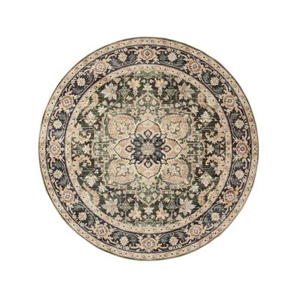 Rond Vintage buitenkleed - Valenca Fino beige/groen 115 cm rond