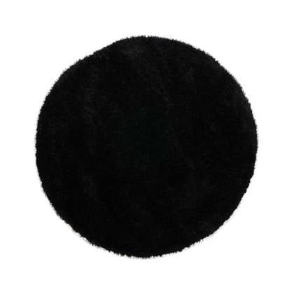 Rond hoogpolig vloerkleed velvet - Posh zwart 160 cm rond