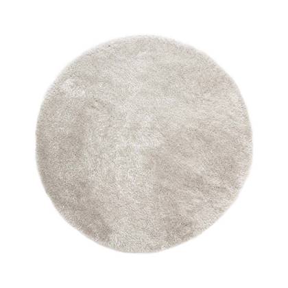 Rond hoogpolig vloerkleed velvet - Posh lichtzilver 280 cm rond