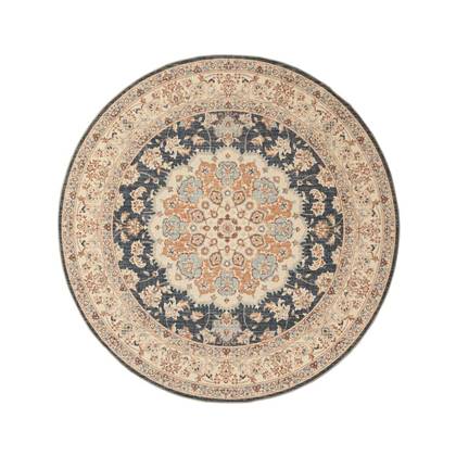 Rond Vintage buitenkleed - Valenca Nova goud/blauw 230 cm rond