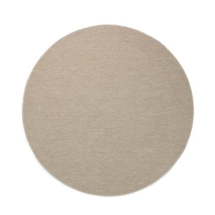 Tapeso Rond vloerkleed Lush - crème - 100 cm rond