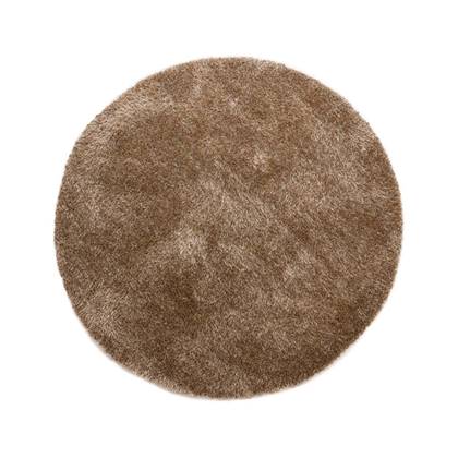 Rond hoogpolig vloerkleed velvet - Posh beige 240 cm rond