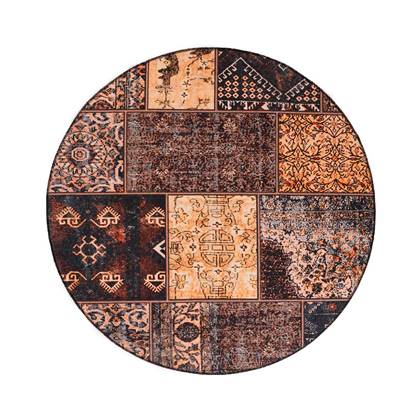 Heritaged Rond patchwork vloerkleed - Fade No.1 goud| - 230 cm Bruin
