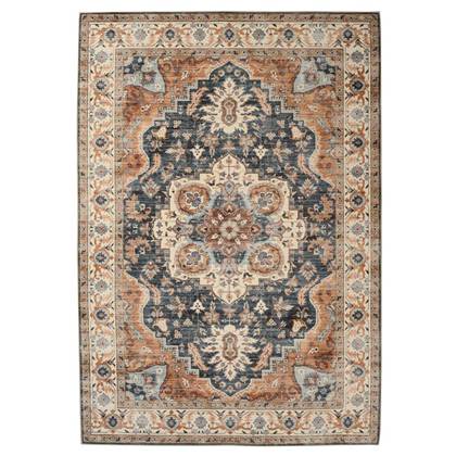 Heritaged Vintage buitenkleed - Valenca Fino goud| - 200x290 cm Blauw