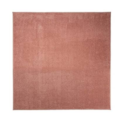 Tapeso Vierkant vloerkleed Fine - roze - 100x100 cm