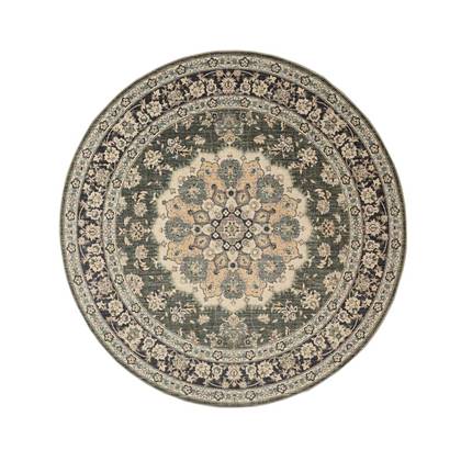 Heritaged Rond Vintage buitenkleed - Valenca Nova donkergroen - 115 cm