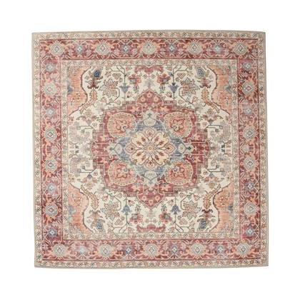 Heritaged Buitenkleed vierkant Vintage - Valenca Fino crème|rood - Crème, Rood