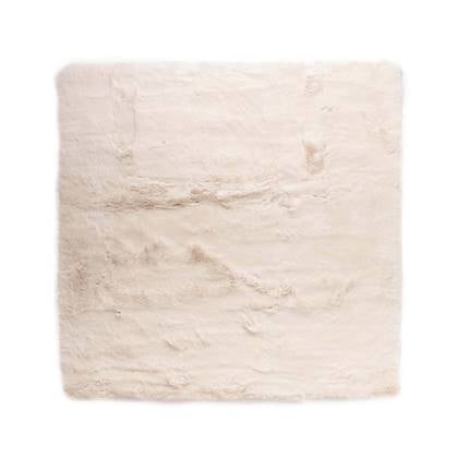 Fluffy vloerkleed vierkant - Comfy Deluxe crème 100x100 cm