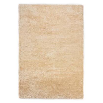 Tapeso Hoogpolig vloerkleed velvet - Posh champagne - 160x230 cm Crème