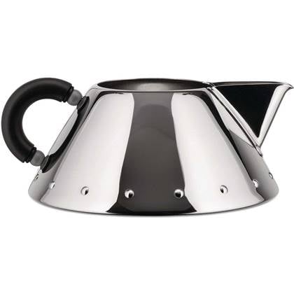 Alessi Melkkan - 9096 B - Zwart - 200 ml - door Micheal Graves Zwart, Zilver