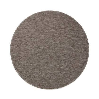 Tapeso Rond vloerkleed Lush - taupe|lichtgrijs - 100 cm rond