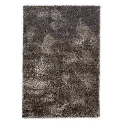 Tapeso Hoogpolig vloerkleed velvet - Posh grijs - 160x230 cm