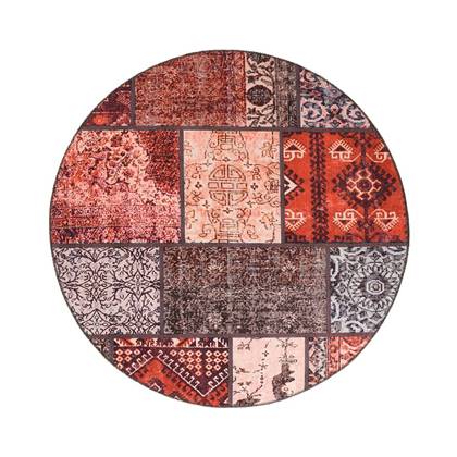 Heritaged Rond patchwork vloerkleed - Fade No.1 rood|multi - 230 cm