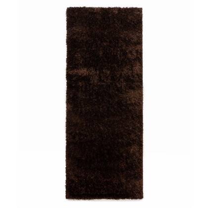 Hoogpolige loper velvet - Posh donkerbruin 80x300 cm