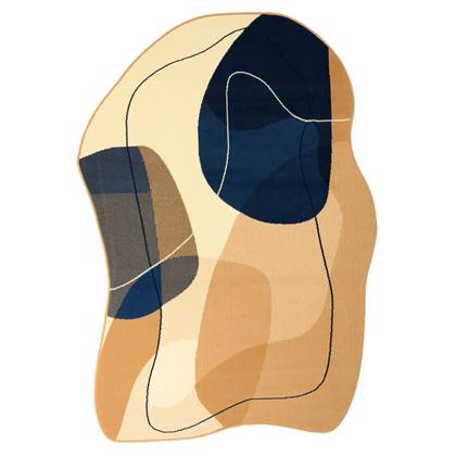 Tapeso Organisch vloerkleed - Ease Stone - 160x230 cm Blauw