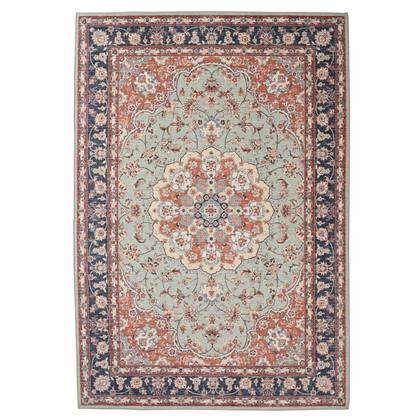 Heritaged Vintage buitenkleed - Valenca Nova saliegroen|rood - 230x330