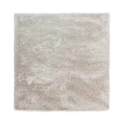 Vierkant hoogpolig vloerkleed velvet - Posh lichtzilver 240x240 cm