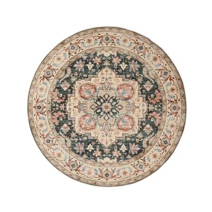 Heritaged Rond Vintage buitenkleed - Valenca Fino groen|rood - 160 cm Groen, Rood