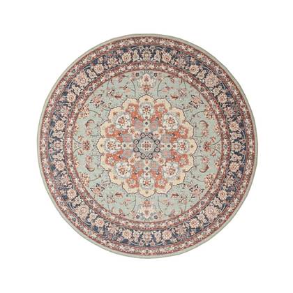 Heritaged Rond Vintage buitenkleed - Valenca Nova saliegroen|rood -