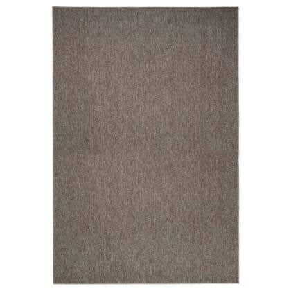 Tapeso Laagpolig vloerkleed Lush - taupe|lichtgrijs - 100x300 cm