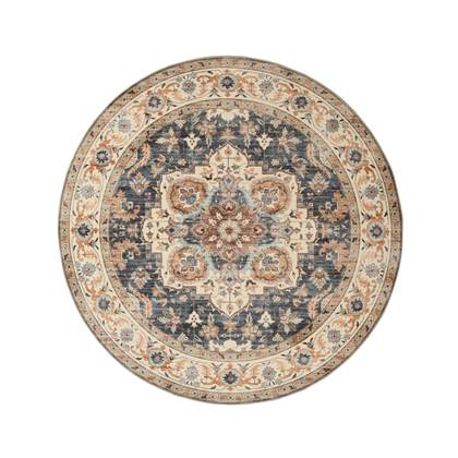 Rond Vintage buitenkleed - Valenca Fino goud/blauw 200 cm rond