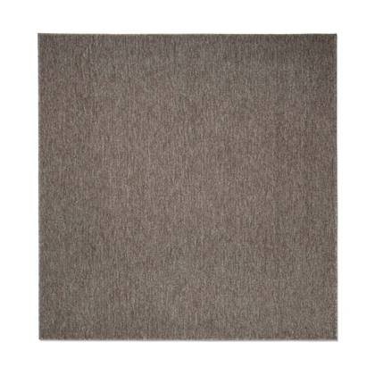 Tapeso Vierkant vloerkleed Lush - taupe - 100x100 cm