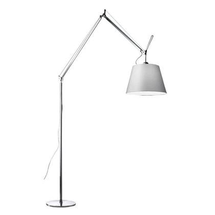 Artemide Tolomeo Mega Terra booglamp LED 3000K toetsdimmer alu grijs