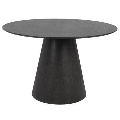 Giga Meubel - Eettafel Rond - Zwart - 120x120x75cm - Fynn