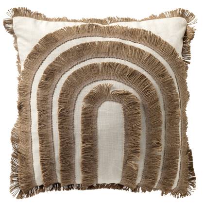 Dutch Decor MARINA - Sierkussen 45x45 cm - Natural - bruin - Inclusief binnenkussen