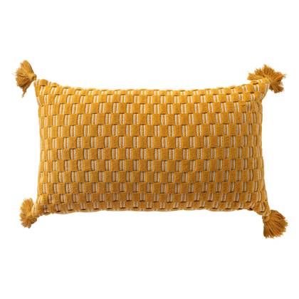 Dutch Decor sierkussen DAIMY - 30x50 cm Rattan Geel