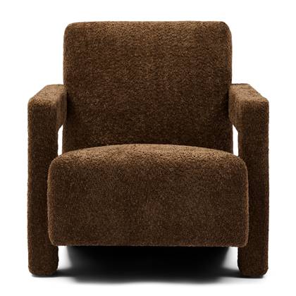 Rivièra Maison - Luxe Fauteuil in Umber Bruin, Polyester en Rubberwood, 70x90x72 cm
