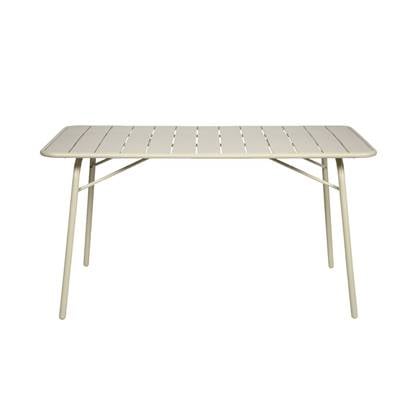 sweeek - 4-persoons metalen opvouwbare tuintafel, amelia 141,2 x 80 x 72,5cm