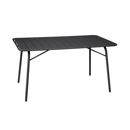 sweeek - 4-persoons metalen opvouwbare tuintafel, amelia 141,2 x 80 x 72,5cm