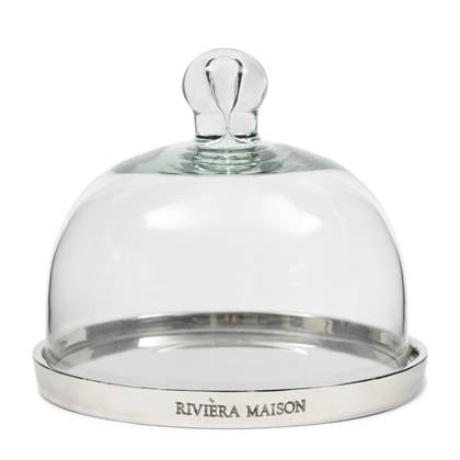 Riviera Maison Stolp Zilver - Paxos - Glas (ØxH) 15x11