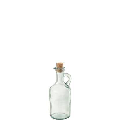 J-Line karaf Tuit Rond - decanteerkaraf + stop - glas|kurk - transparant|groen