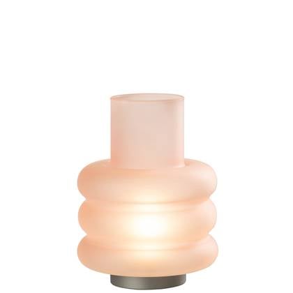 J-Line lamp Ringen - glas - roze - LED lichtjes