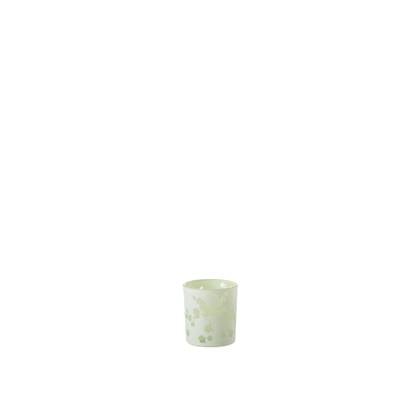 J-Line theelichthouder Bloemen - glas - groen - small
