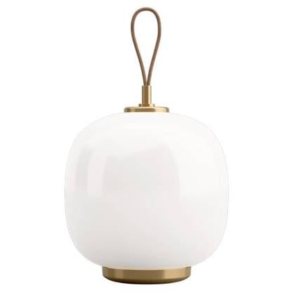 Louis Poulsen VL 45 Radiohus Portable tafellamp Brass|Glossy White