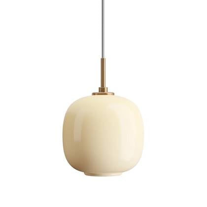 Louis Poulsen VL 45 Radiohus hanglamp Ø175 Brass|Glossy Pale Yellow