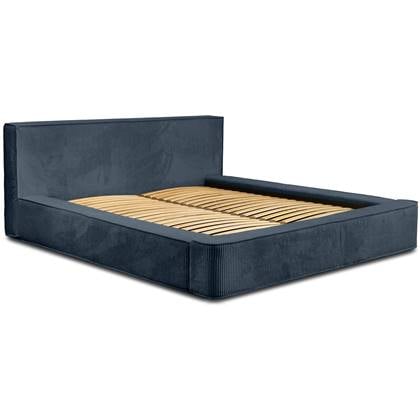 Trae Mobler Harmon 160x200 cm Gestoffeerd Bed Navy Blauw