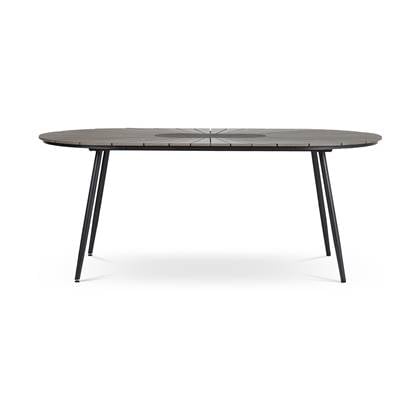 Lisomme Liam ovale tuintafel polywood - 195 x 103 cm Bruin