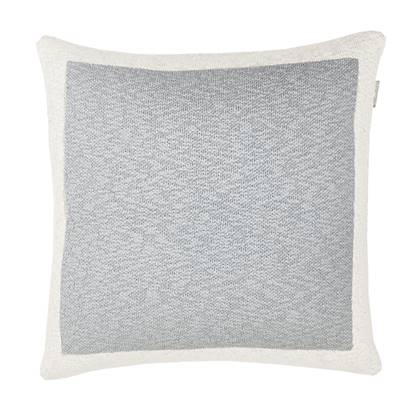 Solid knitted poster cushion grey