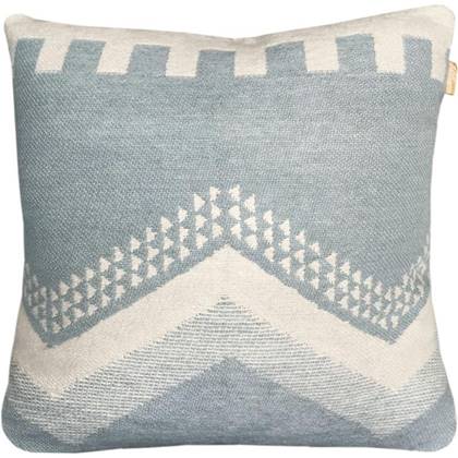 Malagoon Zig Zag Fun Sierkussen - Misty Blue Blauw