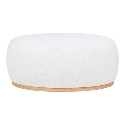 House Nordic - Poef Wit Bouclé - 88,5x55x36cm - Manhattan